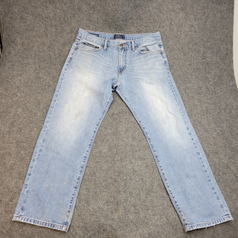 Lucky Brand Jeans Mens 36x30 Blue Denim Y2k Streetwear 221 Original Straight Leg - Picture 2 of 14